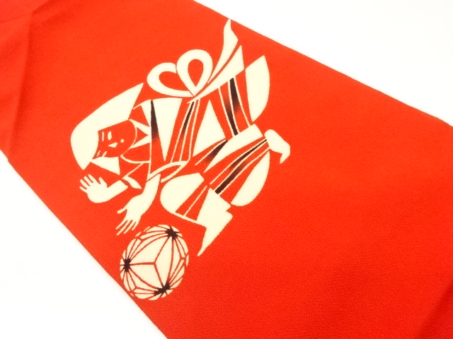 縮緬地童子・毬模様名古屋帯